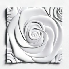 Гипсовая 3D панель Роза большая